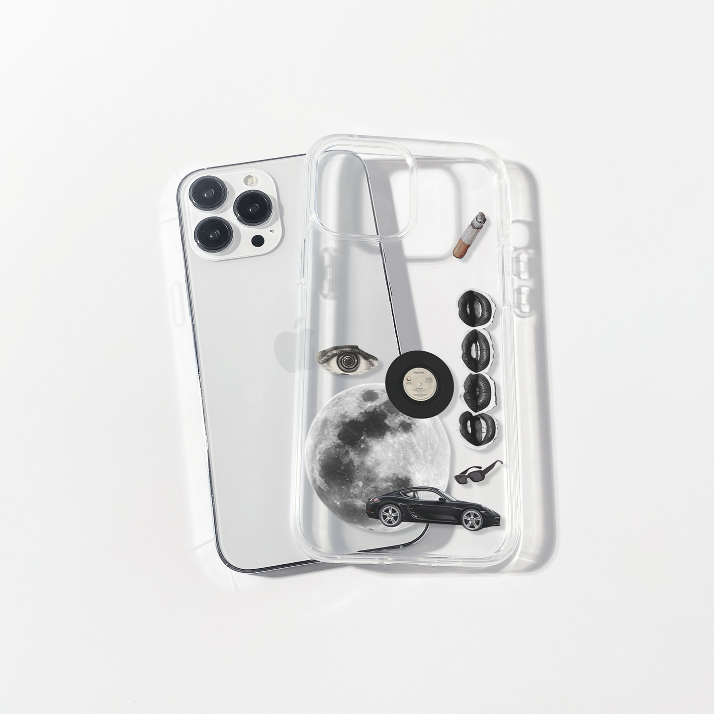 Moon View Aesthetic Silicone Clear Case