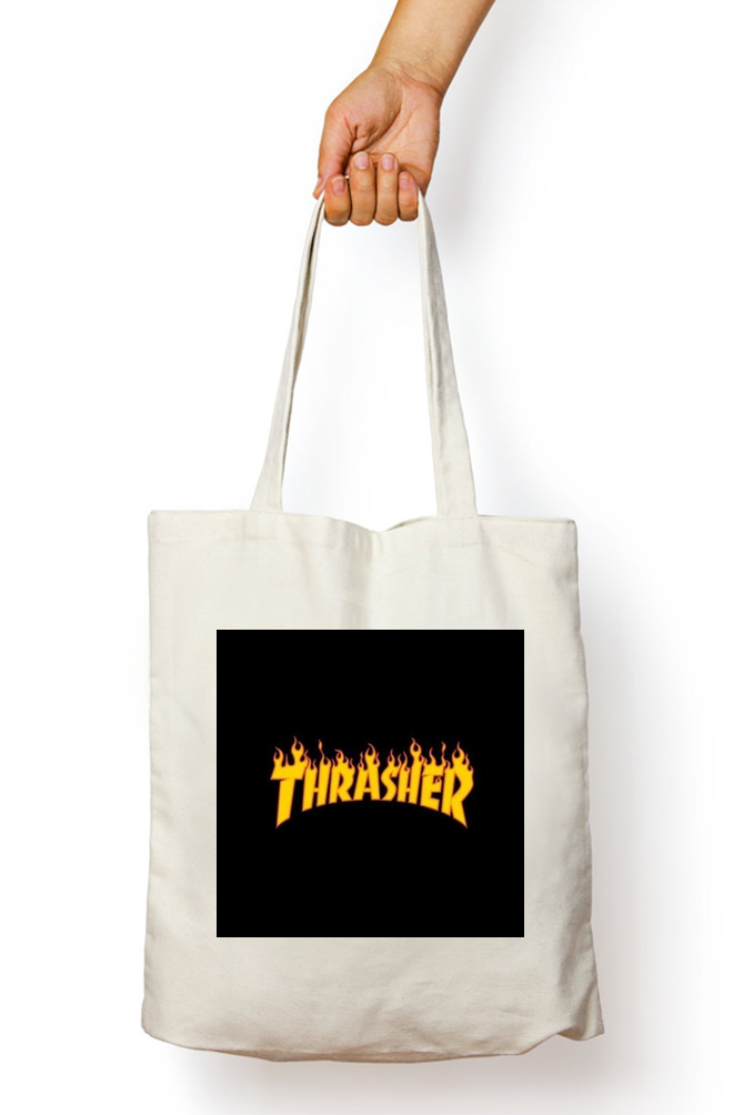 Thrasher Flames Tote Bag - Aesthetic Phone Cases - Culltique
