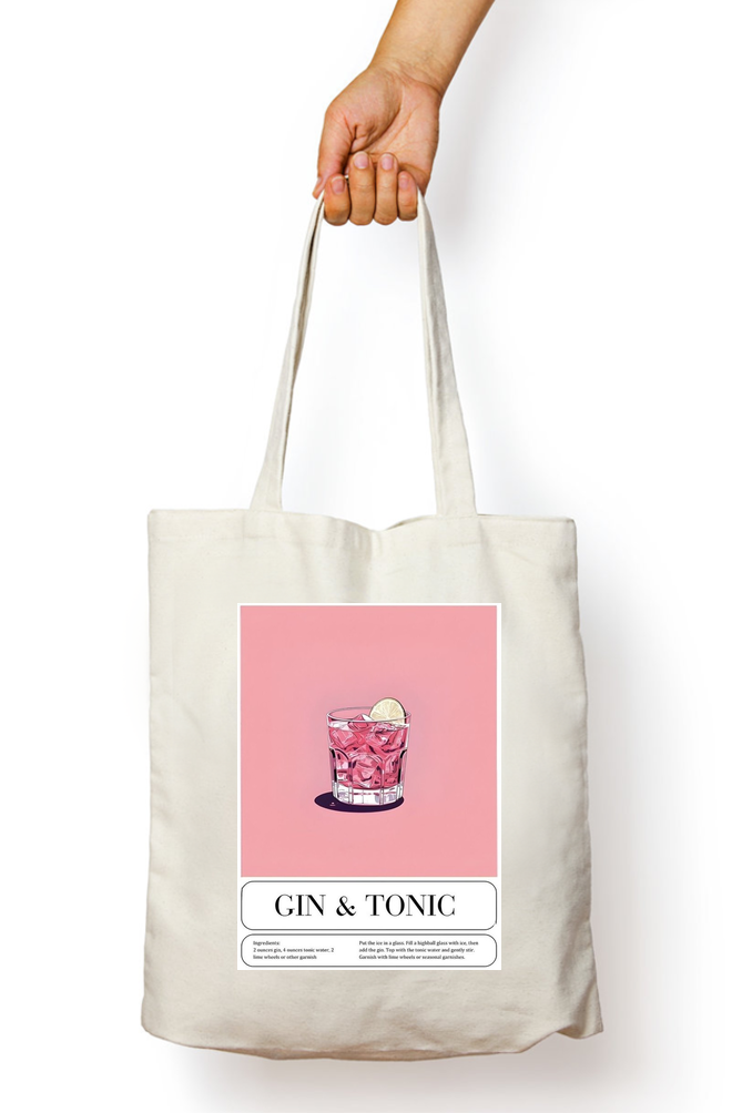 Gin & Tonic Abstract Tote Bag - Aesthetic Phone Cases - Culltique