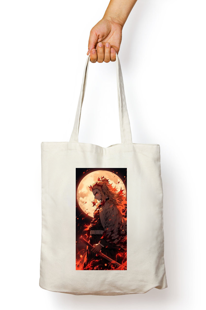 Demon Slayer Rengoku Flame Tote Bag - Aesthetic Phone Cases - Culltique