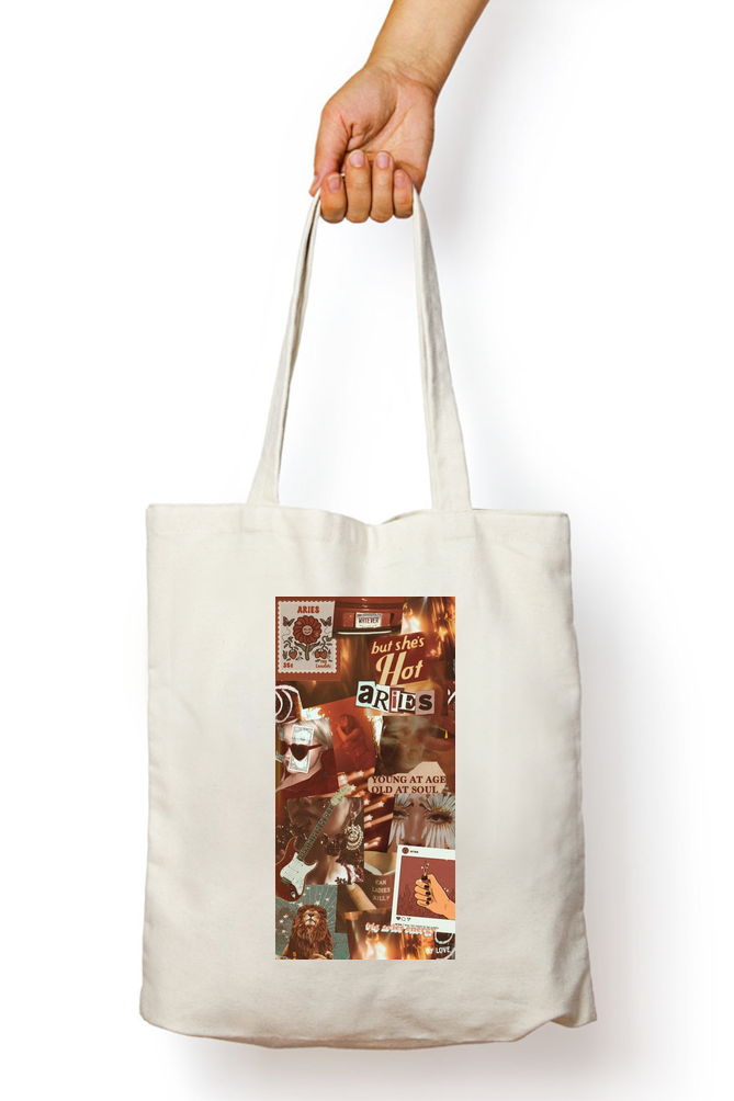 Aries Zodiac Tote Bag - Aesthetic Phone Cases - Culltique