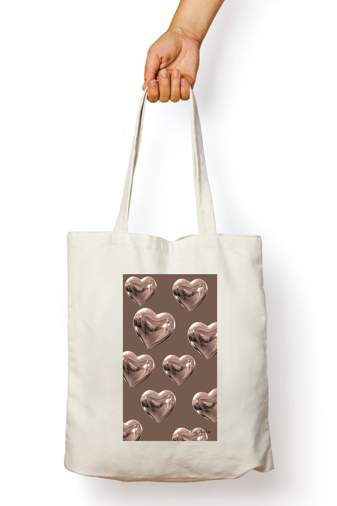 Metallic Hearts Tote Bag - Aesthetic Phone Cases - Culltique
