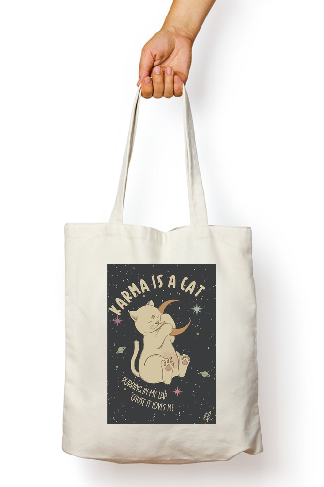 Taylor Swift Karma is a Cat Tote Bag - Aesthetic Phone Cases - Culltique