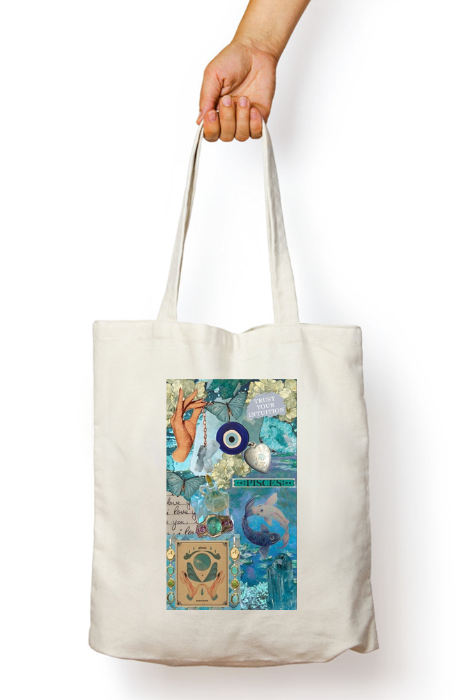Pisces Zodiac Tote Bag - Aesthetic Phone Cases - Culltique