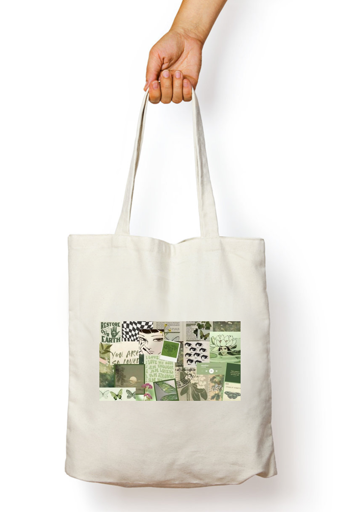 Green Abstract Tote Bag - Aesthetic Phone Cases - Culltique