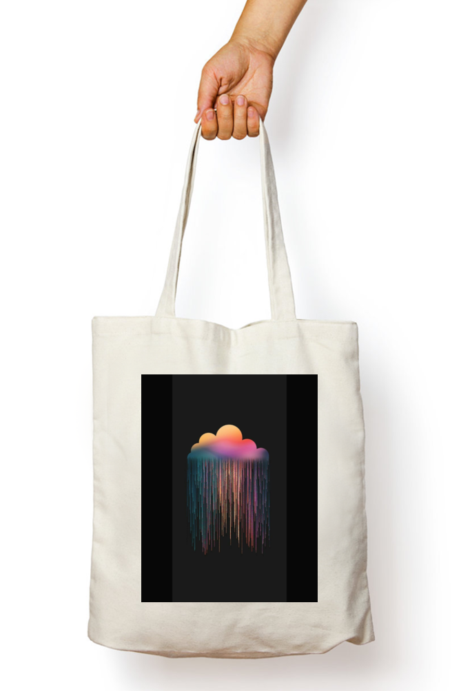 Rainbow Rain Tote Bag - Aesthetic Phone Cases - Culltique