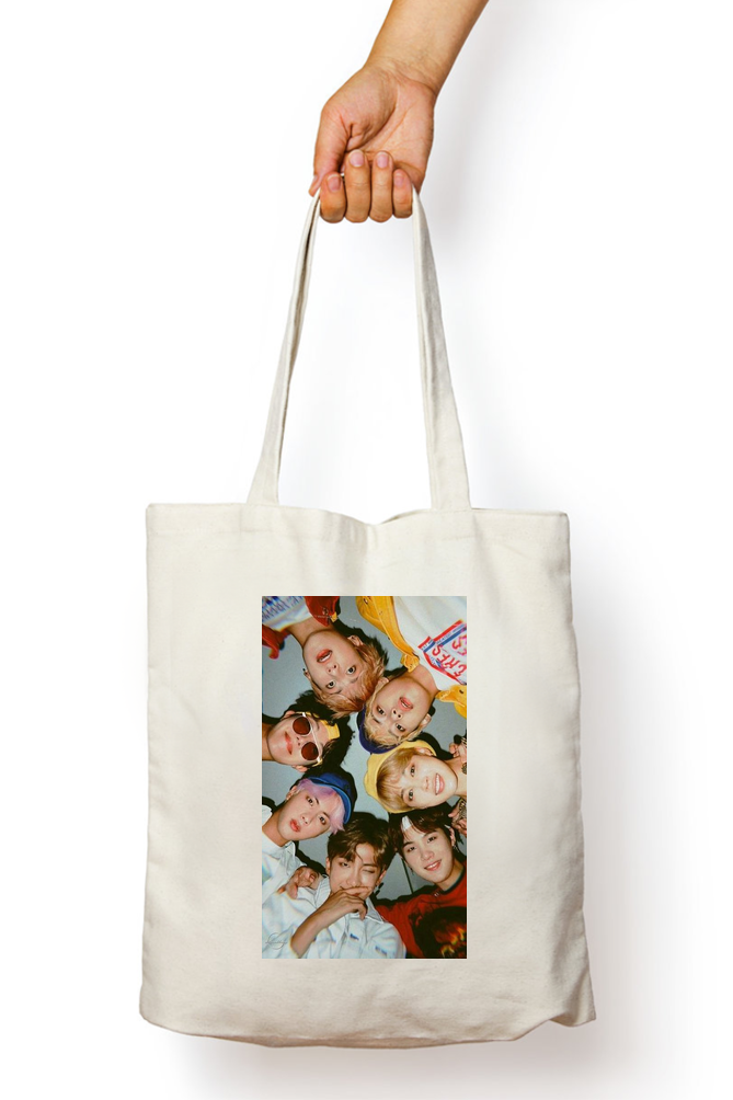 BTS Group Hug Kpop Tote Bag - Aesthetic Phone Cases - Culltique