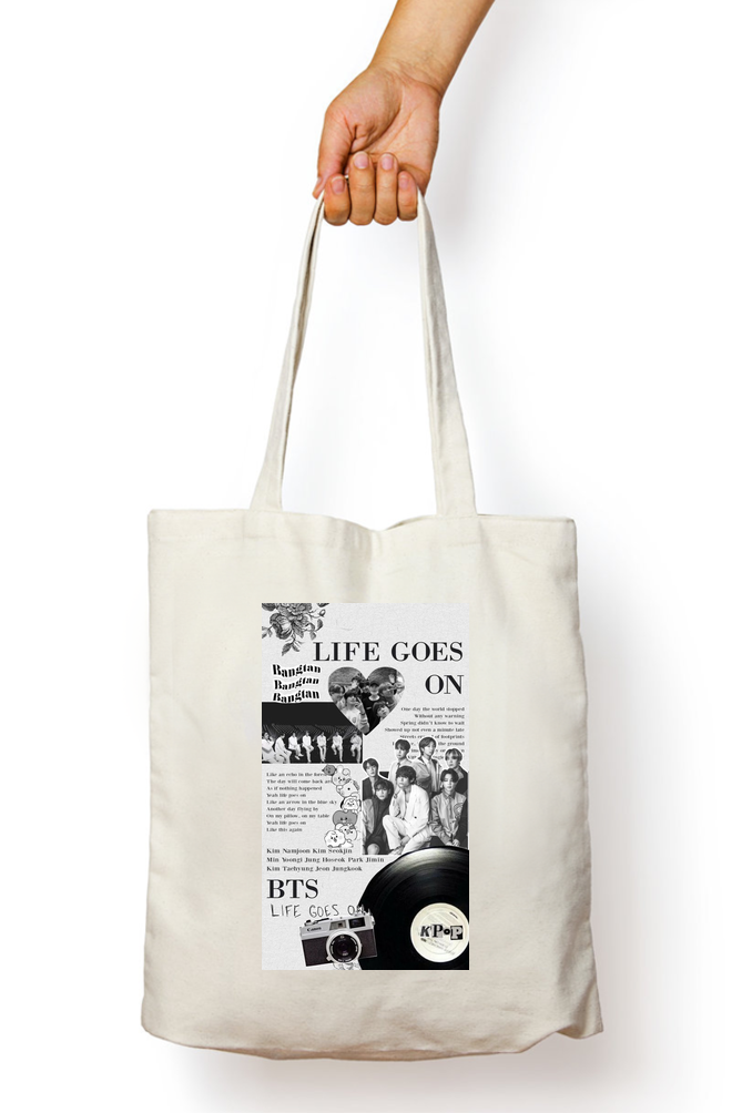 BTS Life Goes On Album Kpop Tote Bag - Aesthetic Phone Cases - Culltique