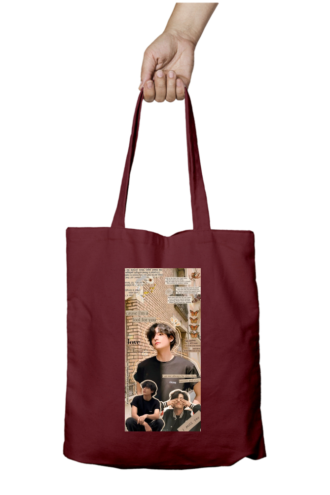 BTS V Doodle Kpop Tote Bag - Aesthetic Phone Cases - Culltique