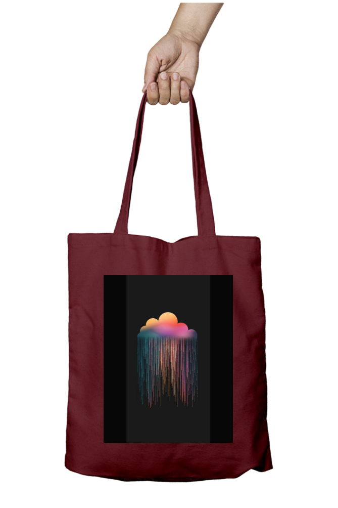 Rainbow Rain Tote Bag - Aesthetic Phone Cases - Culltique