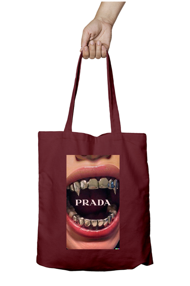 Vamp Chic Prada Fangs Tote Bag - Aesthetic Phone Cases - Culltique