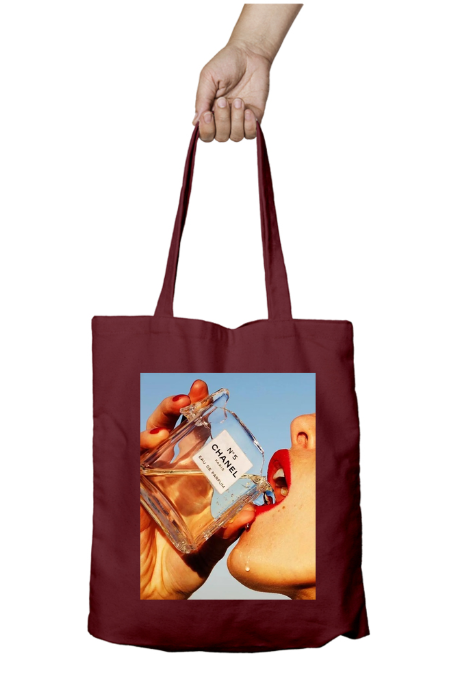 Chic Sip Chanel Perfume Tote Bag - Aesthetic Phone Cases - Culltique