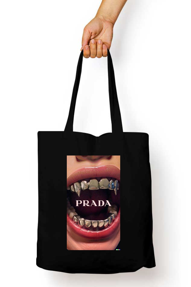 Vamp Chic Prada Fangs Tote Bag - Aesthetic Phone Cases - Culltique