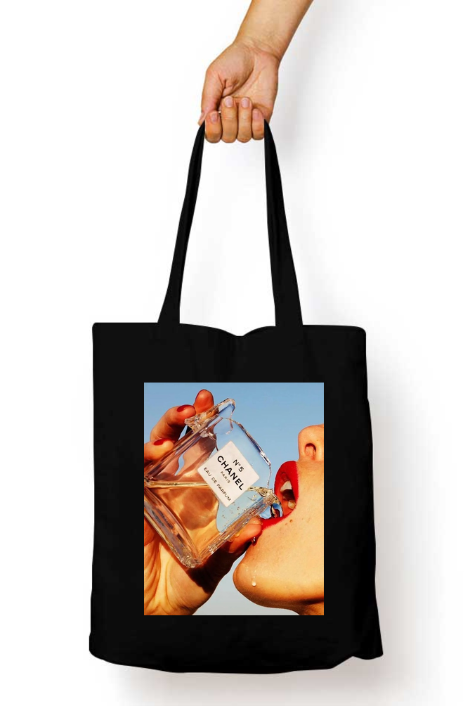 Chic Sip Chanel Perfume Tote Bag - Aesthetic Phone Cases - Culltique