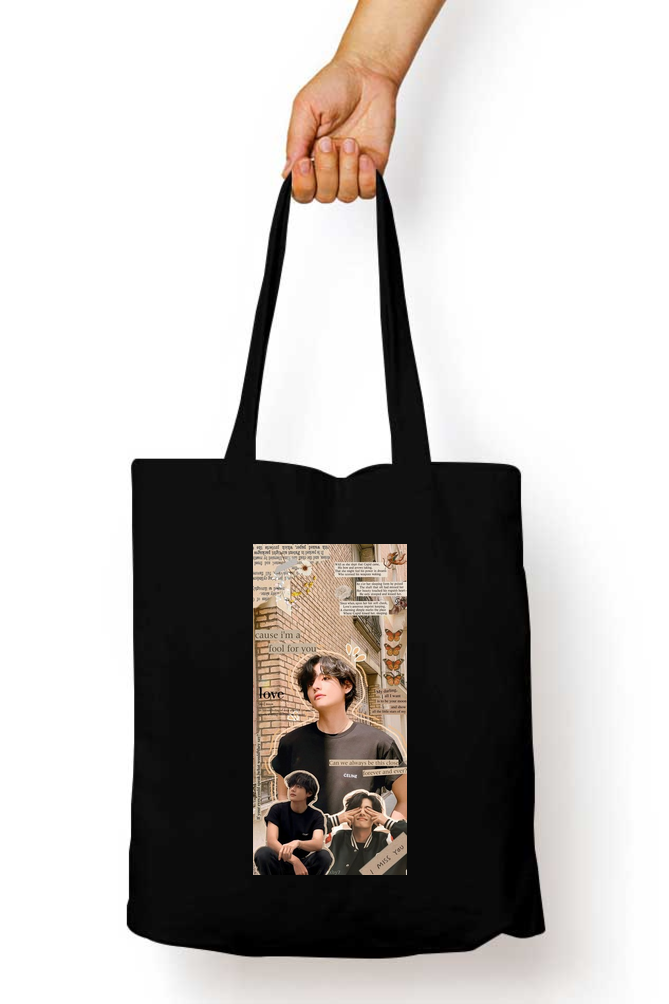 BTS V Doodle Kpop Tote Bag - Aesthetic Phone Cases - Culltique