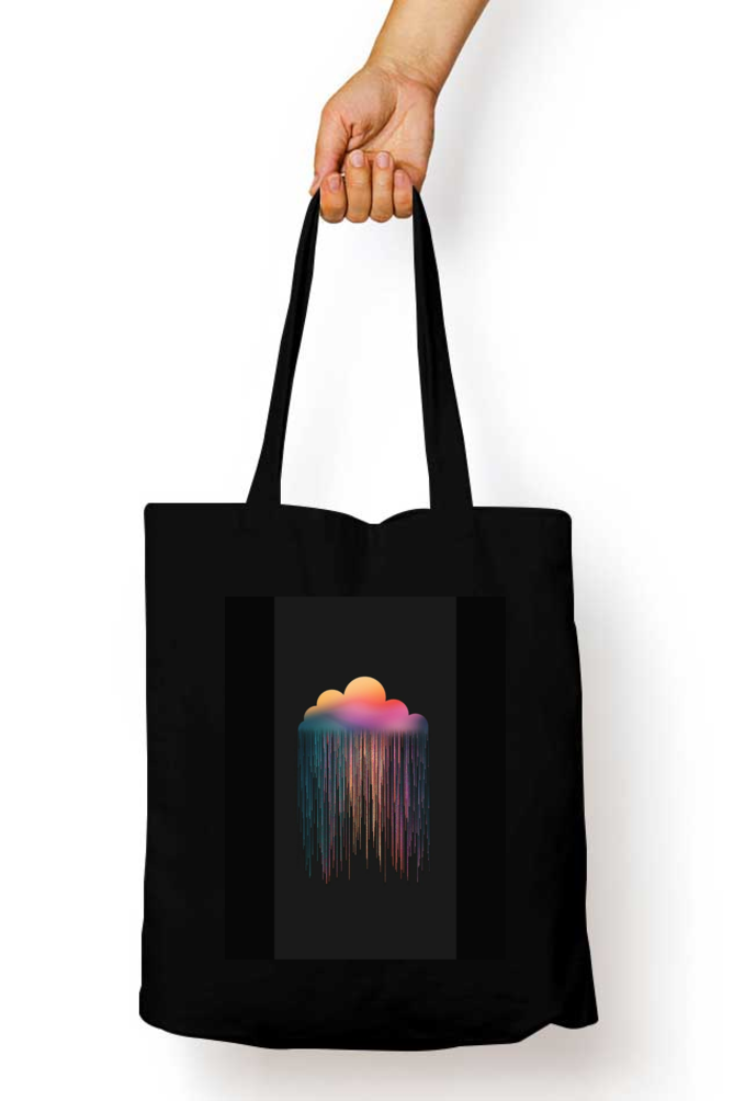 Rainbow Rain Tote Bag - Aesthetic Phone Cases - Culltique