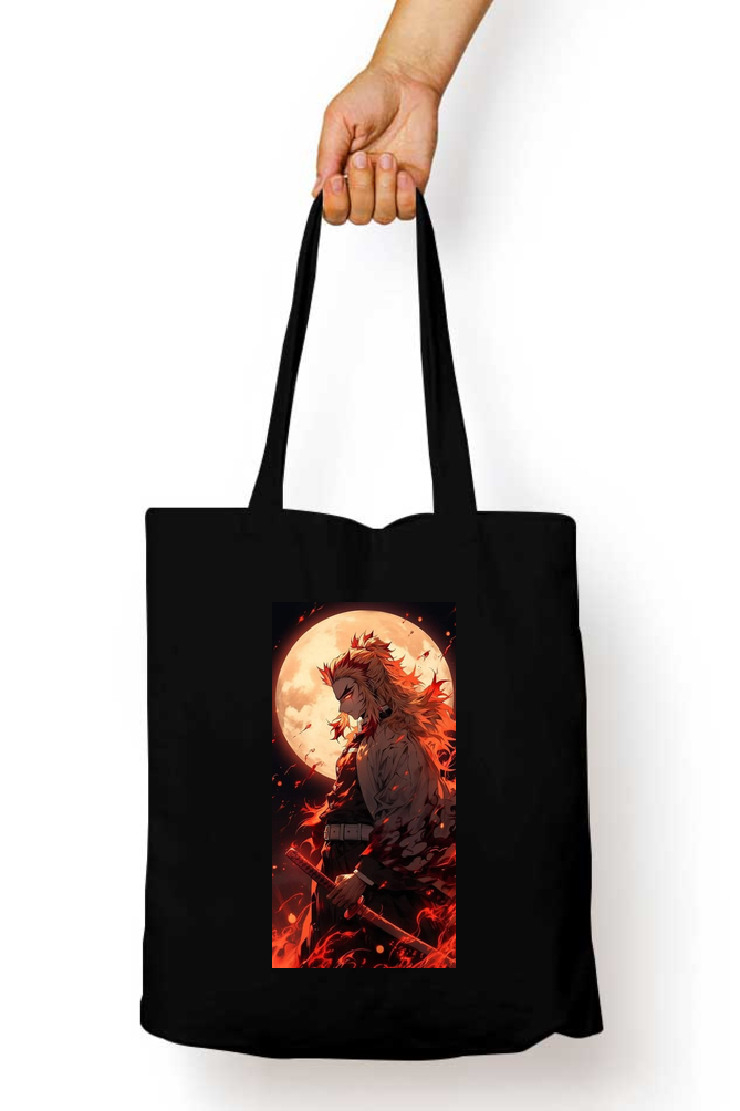 Demon Slayer Rengoku Flame Tote Bag - Aesthetic Phone Cases - Culltique