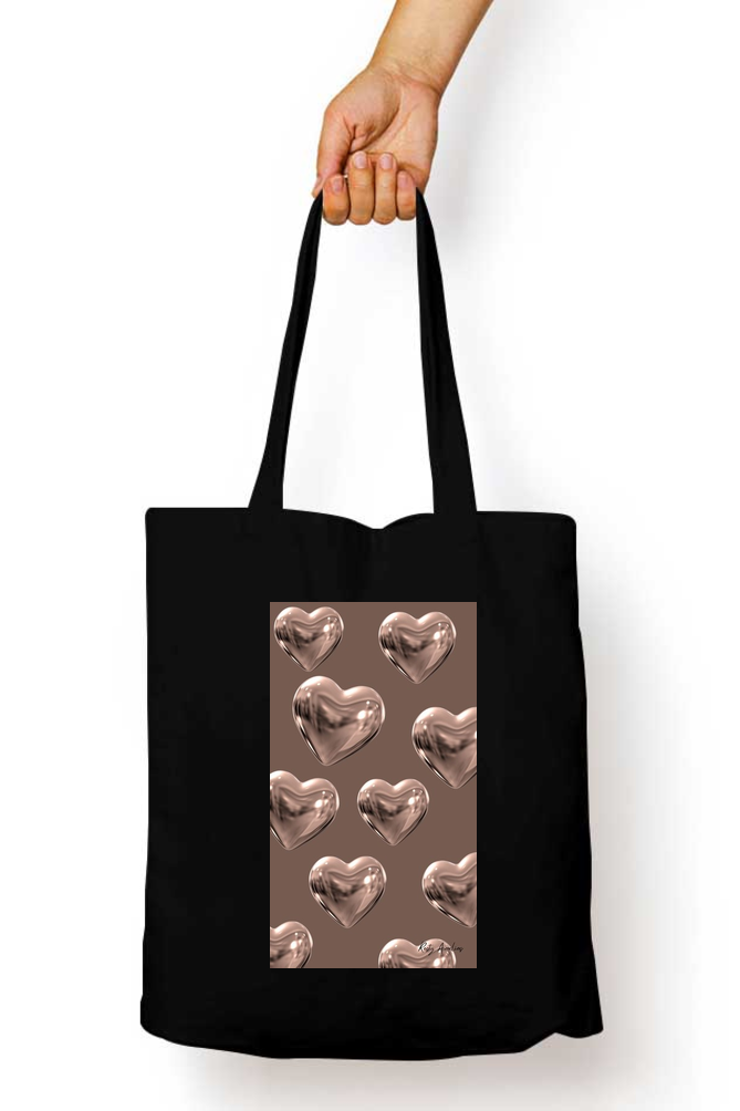 Metallic Hearts Tote Bag - Aesthetic Phone Cases - Culltique