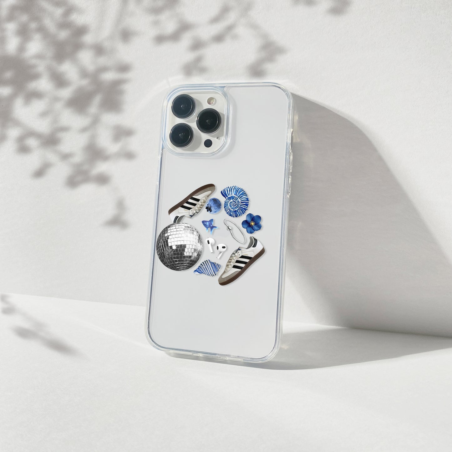 Blue Y2K Aesthetic Silicone Clear Case