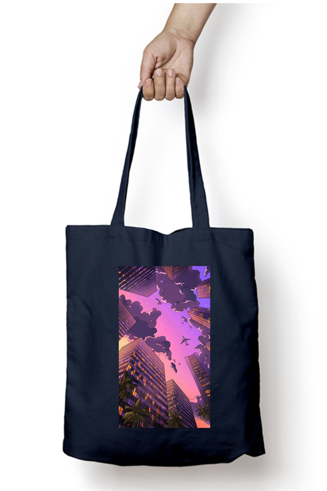 Anime Skyscraper Horizon Tote Bag - Aesthetic Phone Cases - Culltique