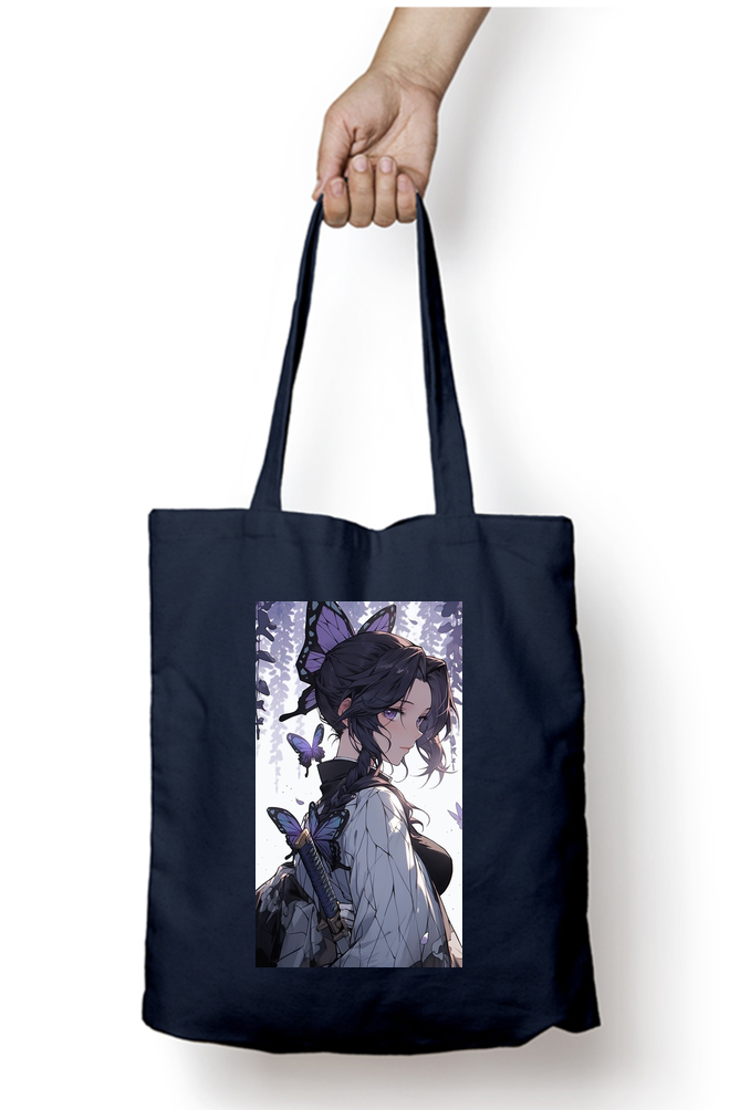 Demon Slayer Shinobu Butterfly Gaze Tote Bag - Aesthetic Phone Cases - Culltique
