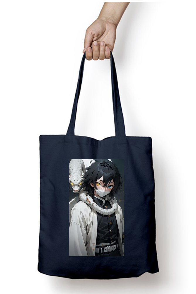 Demon Slayer Obanai Serpent Strike Tote Bag - Aesthetic Phone Cases - Culltique