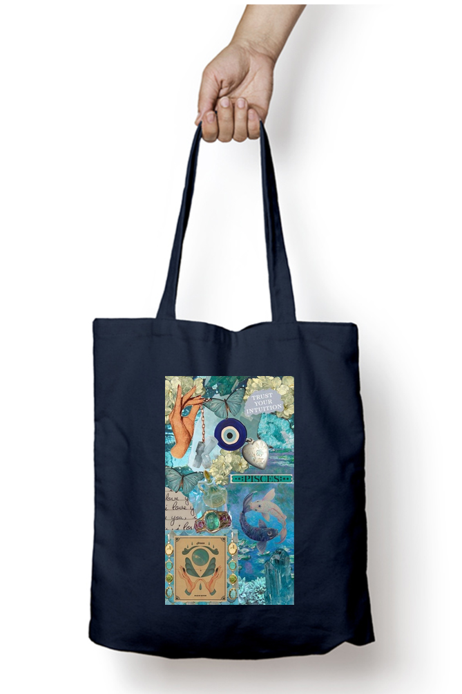 Pisces Zodiac Tote Bag - Aesthetic Phone Cases - Culltique
