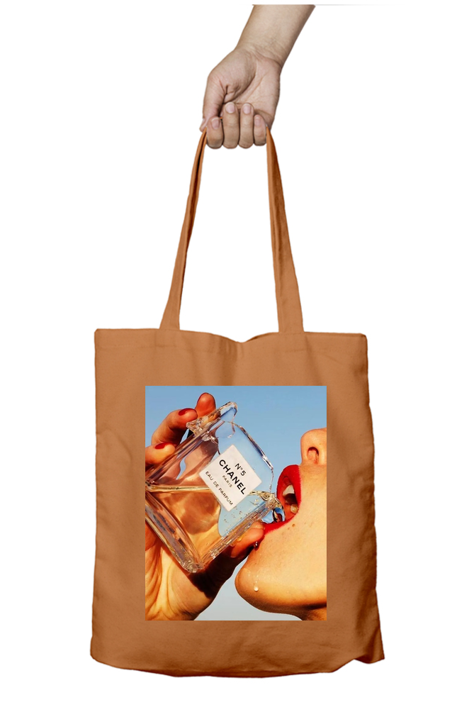 Chic Sip Chanel Perfume Tote Bag - Aesthetic Phone Cases - Culltique