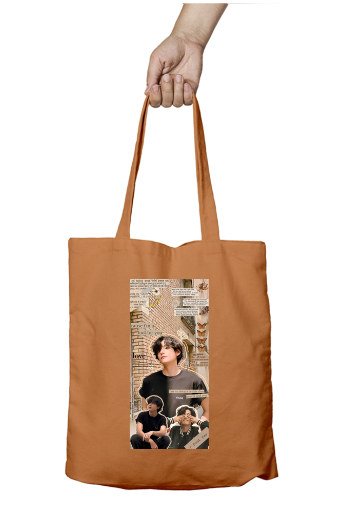 BTS V Doodle Kpop Tote Bag - Aesthetic Phone Cases - Culltique