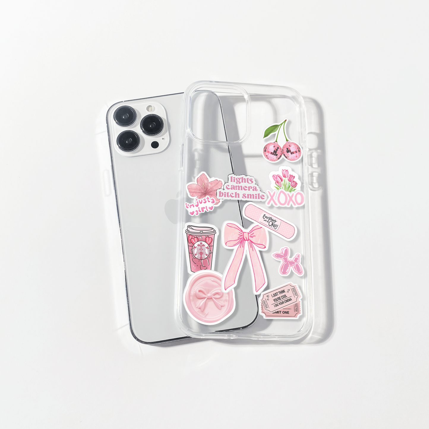 Lights Camera Smile Silicone Clear Case