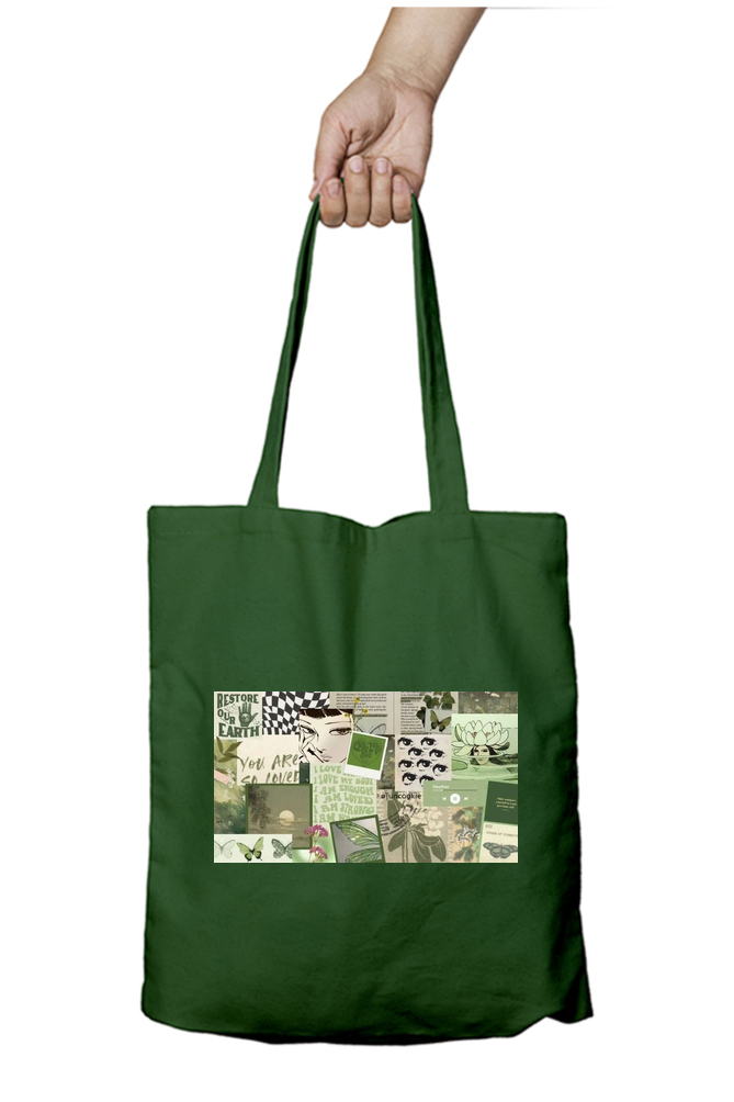 Green Abstract Tote Bag - Aesthetic Phone Cases - Culltique