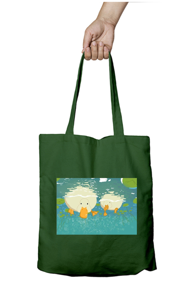 Duck in a Pond Tote Bag - Aesthetic Phone Cases - Culltique