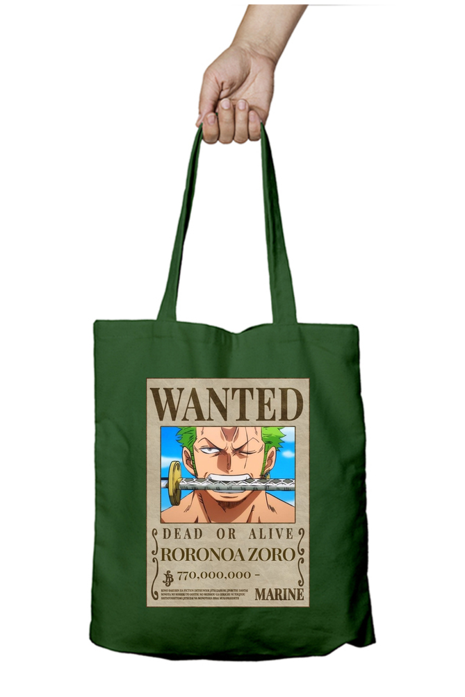 One Piece Roronoa Zoro Bounty Tote Bag - Aesthetic Phone Cases - Culltique