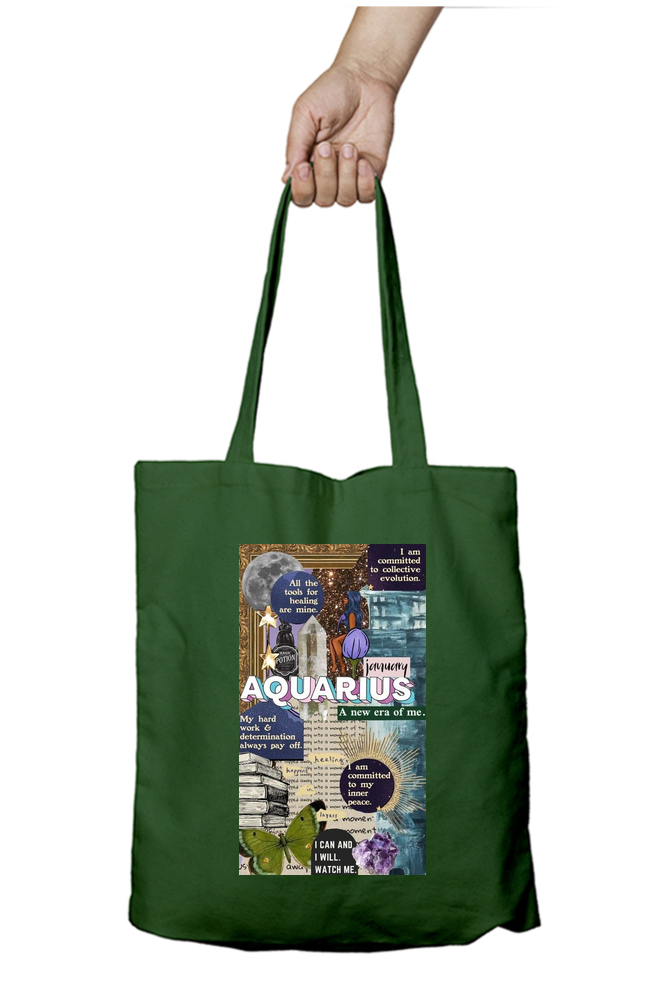 Aquarius Zodiac Tote Bag - Aesthetic Phone Cases - Culltique