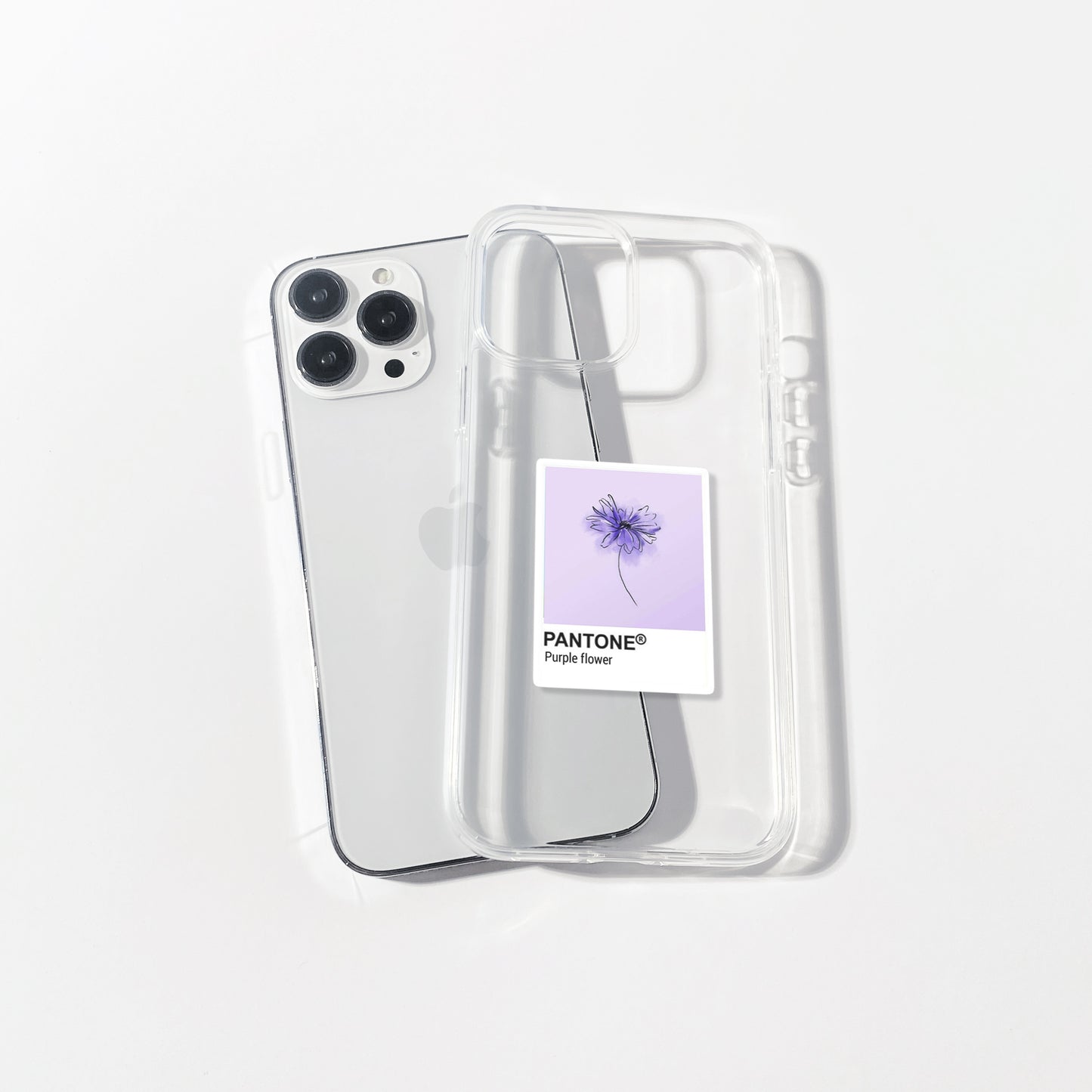 Purple Pantone Aesthetic Silicone Clear Case