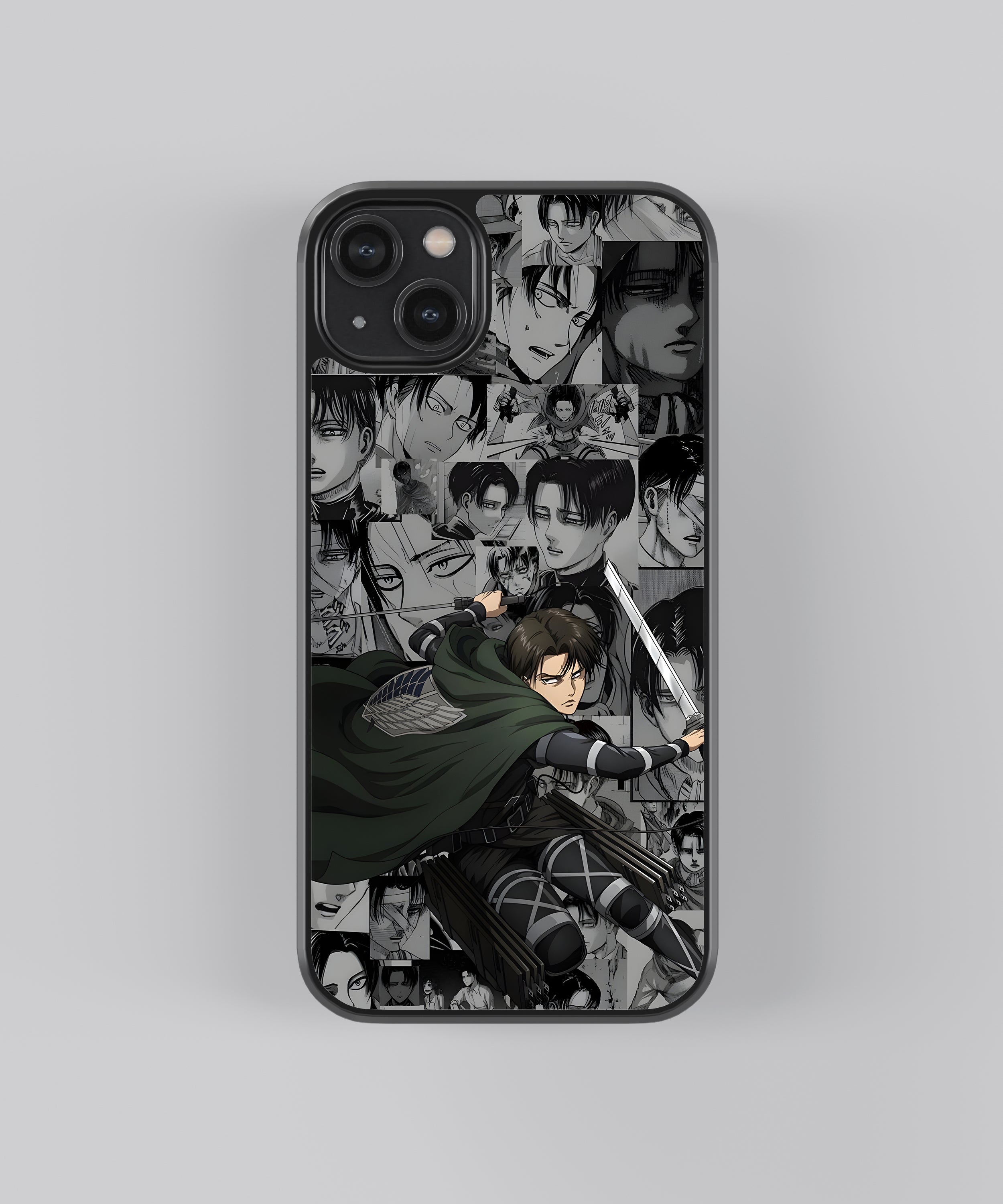 AOT Levi Aesthetic Anime Glass Phone Case Cover for iPhone and Android