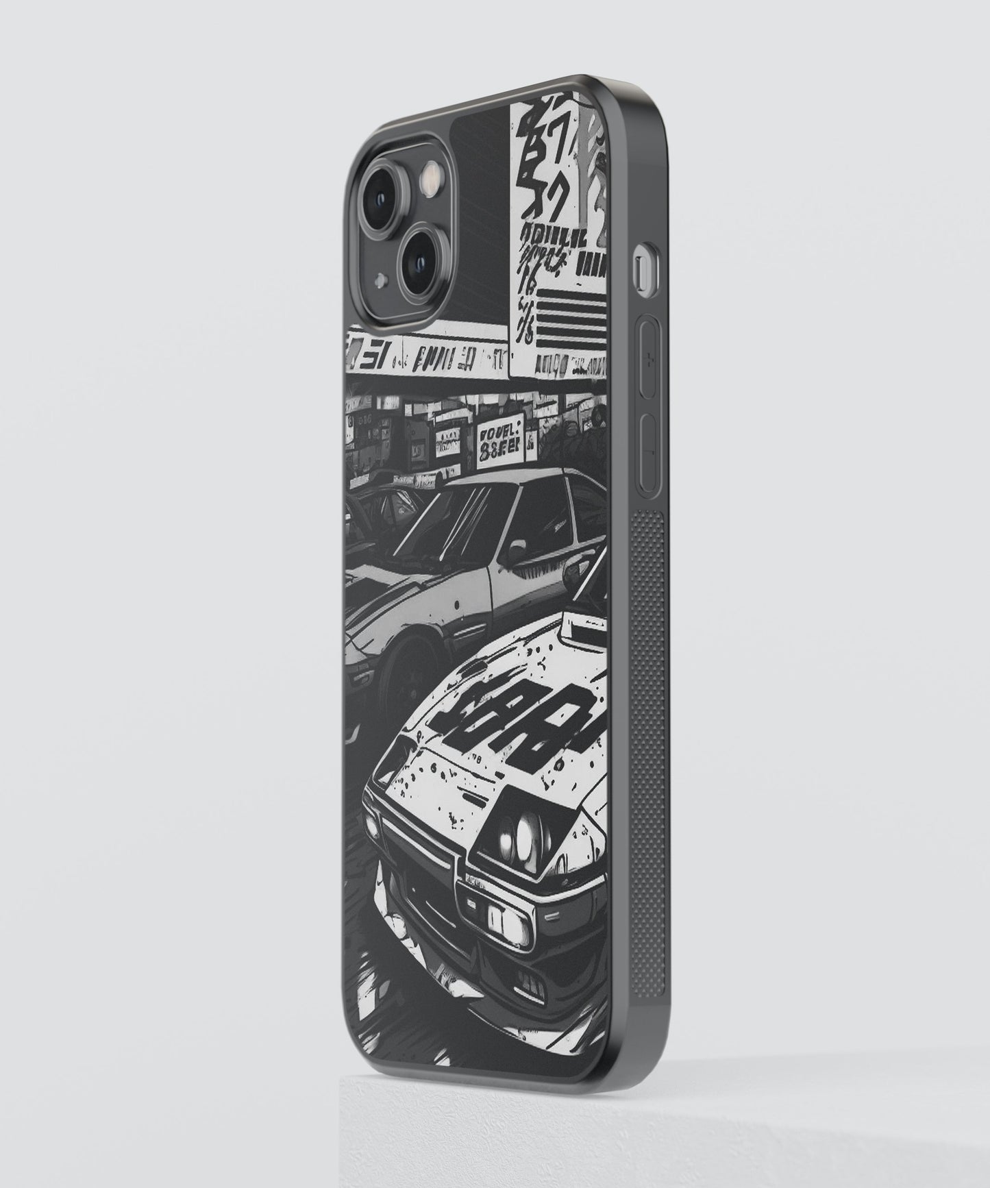 Face Off Cars Glass Phone Case Cover