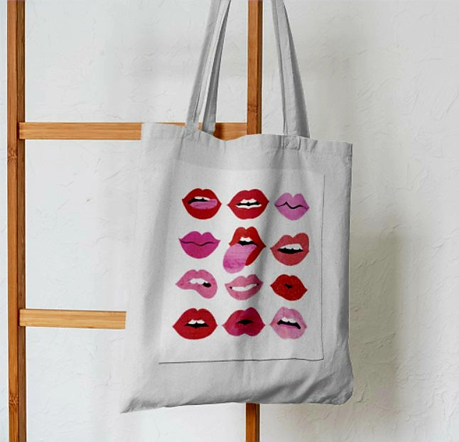 Luscious Lips Tote Bag - Aesthetic Phone Cases - Culltique