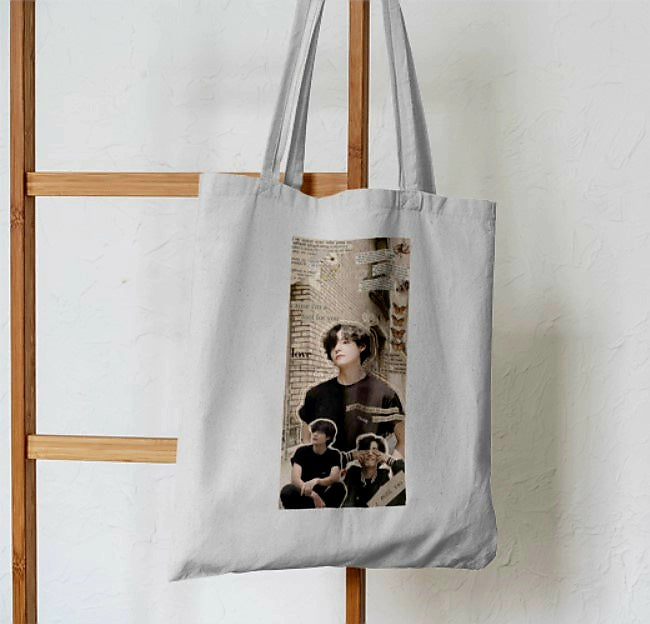 BTS V Doodle Kpop Tote Bag - Aesthetic Phone Cases - Culltique