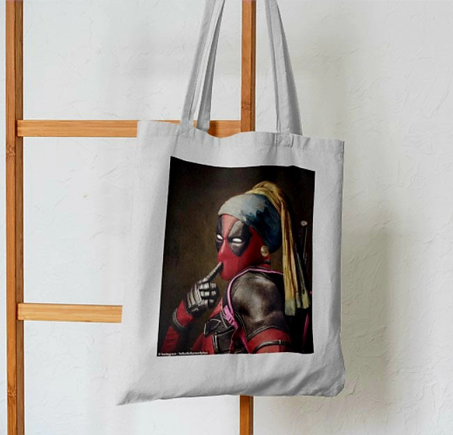 Deadpool with the Pearl Earring Tote Bag - Aesthetic Phone Cases - Culltique