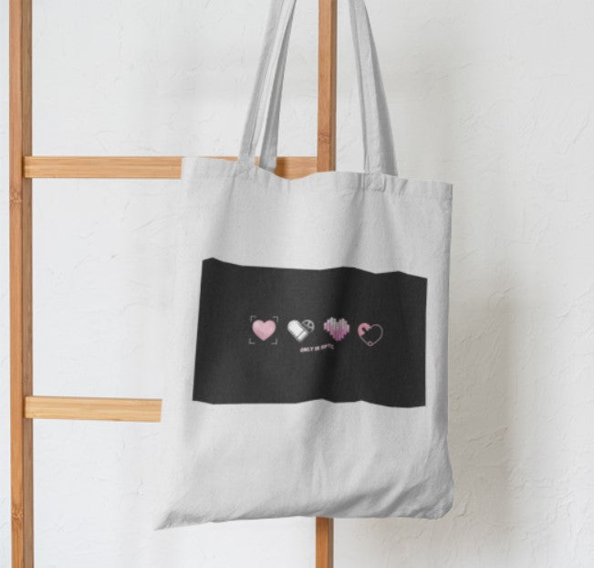 Pixel Hearts Anime Tote Bag - Aesthetic Phone Cases - Culltique