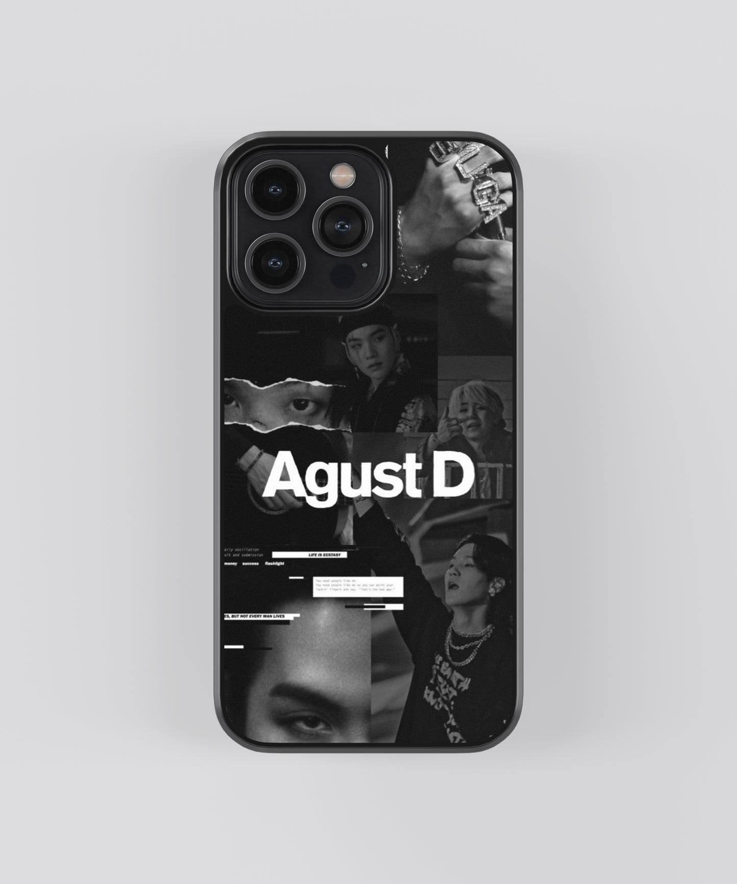 BTS Agust D K-Pop Glass Phone Case Cover - Aesthetic Phone Cases - Culltique