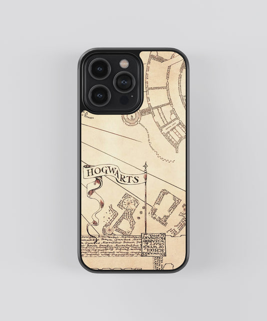 Harry Potter Map Pop Culture Glass Phone Case Cover - Aesthetic Phone Cases - Culltique