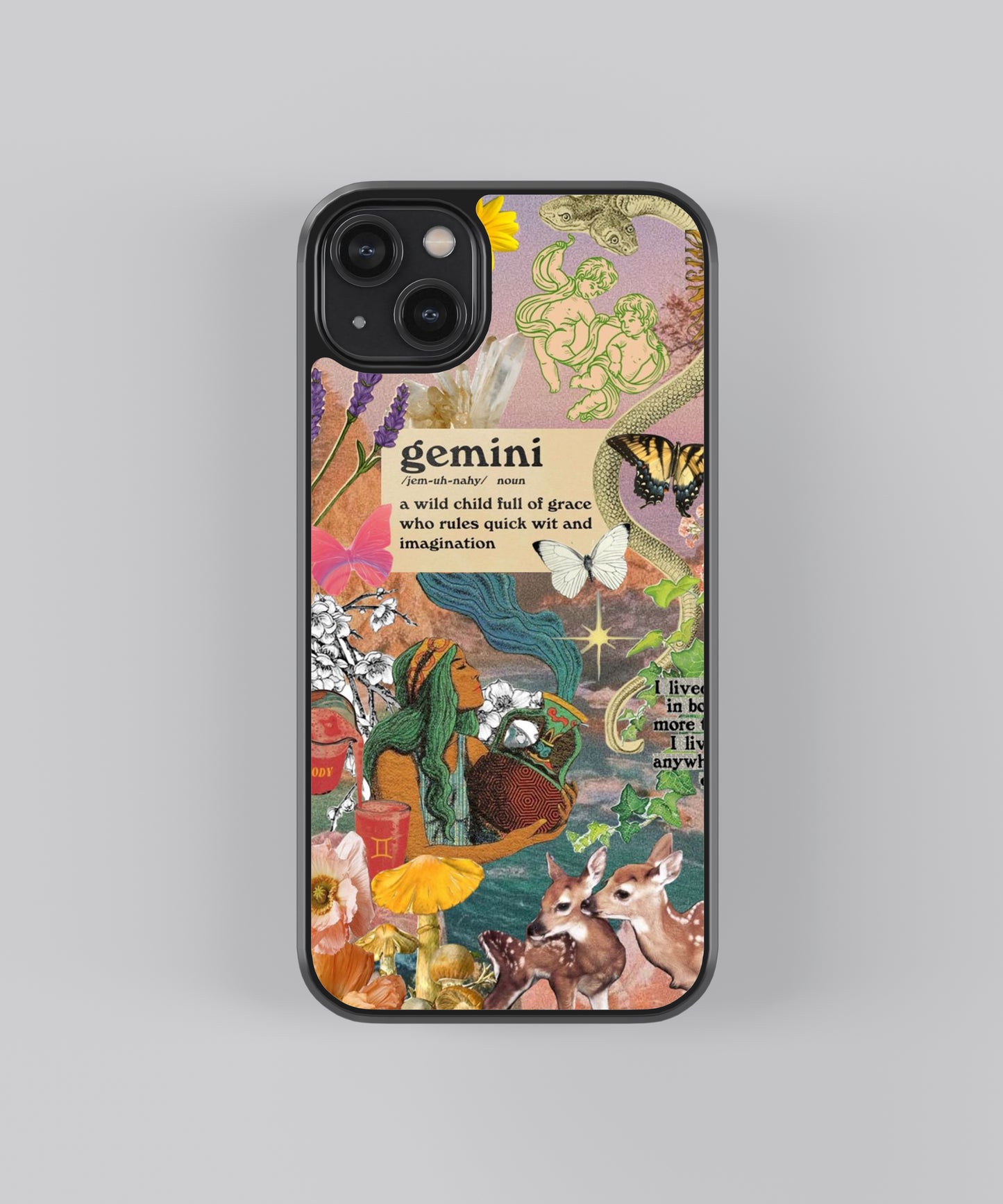 Gemini Aesthetic Zodiac Sign Glass Phone Case Cover - Aesthetic Phone Cases - Culltique