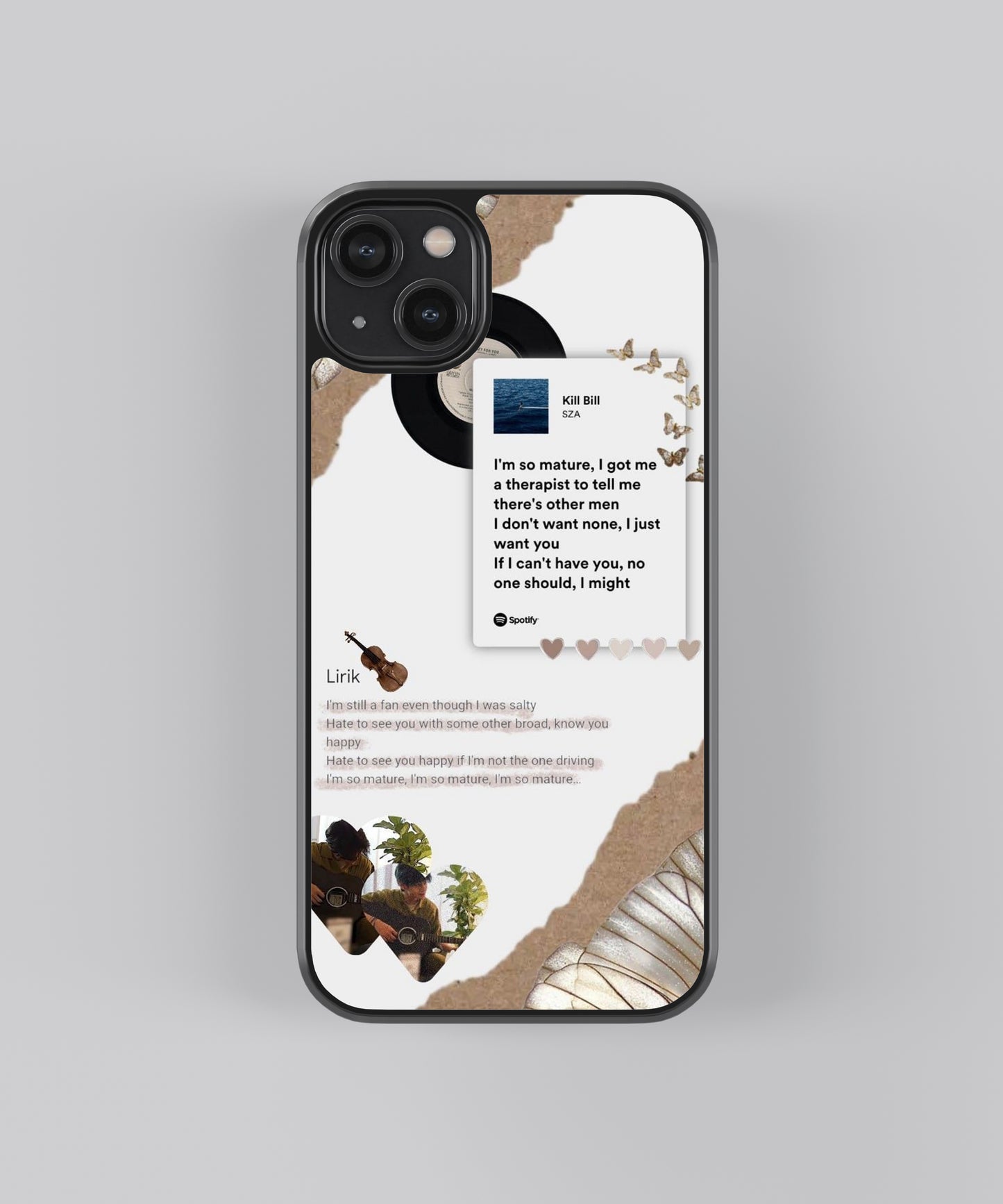 SZA Kill Bill Spotify Glass Phone Case Cover - Aesthetic Phone Cases - Culltique