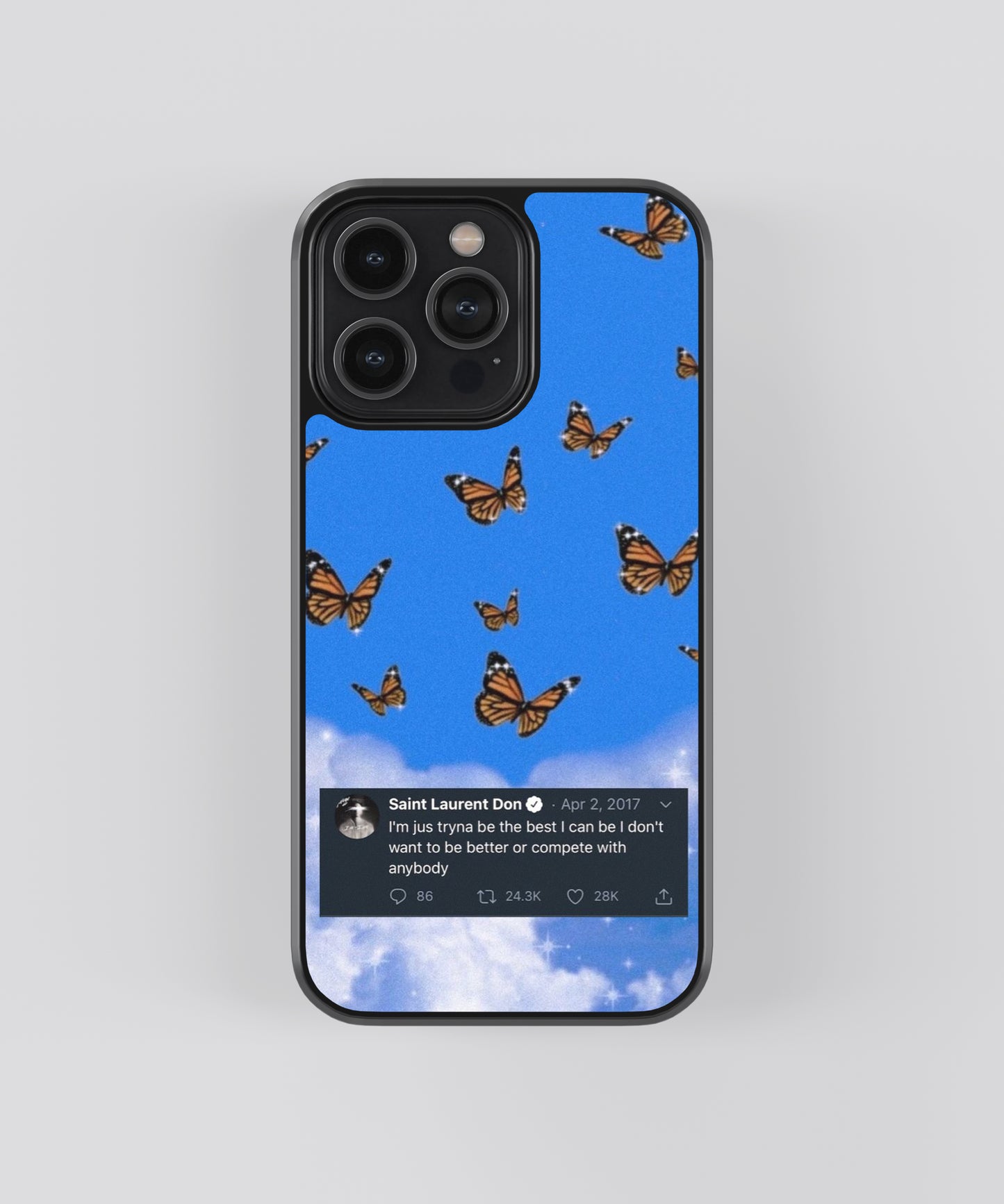 Saint Laurent Tweet Pop Culture Glass Phone Case Cover - Aesthetic Phone Cases - Culltique