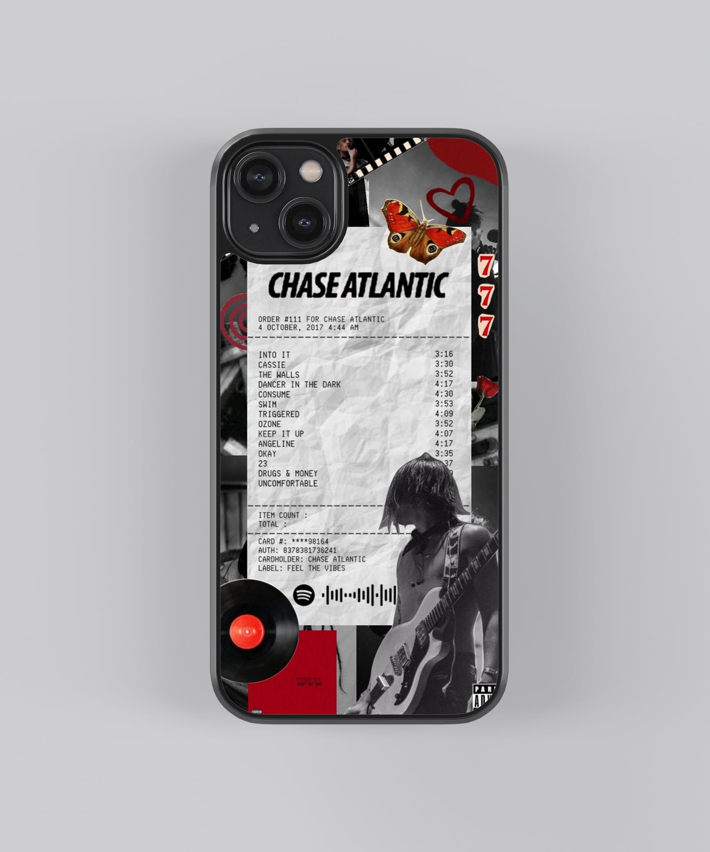 Chase Atlantic Guest Check Spotify Glass Phone Case Cover - Aesthetic Phone Cases - Culltique