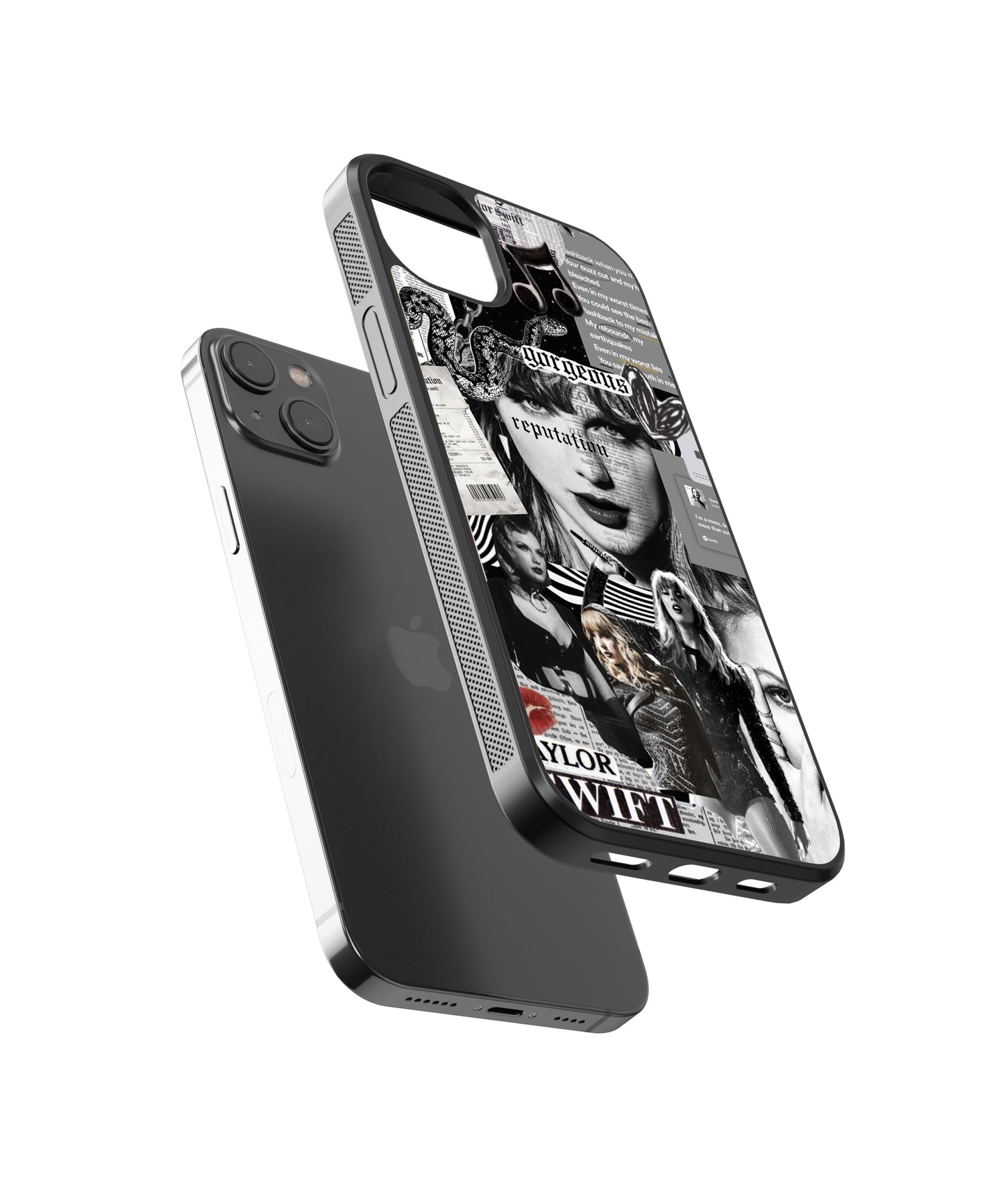 Taylor Swift Monochrome Spotify Aesthetic Glass Phone Case - Aesthetic Phone Cases - Culltique