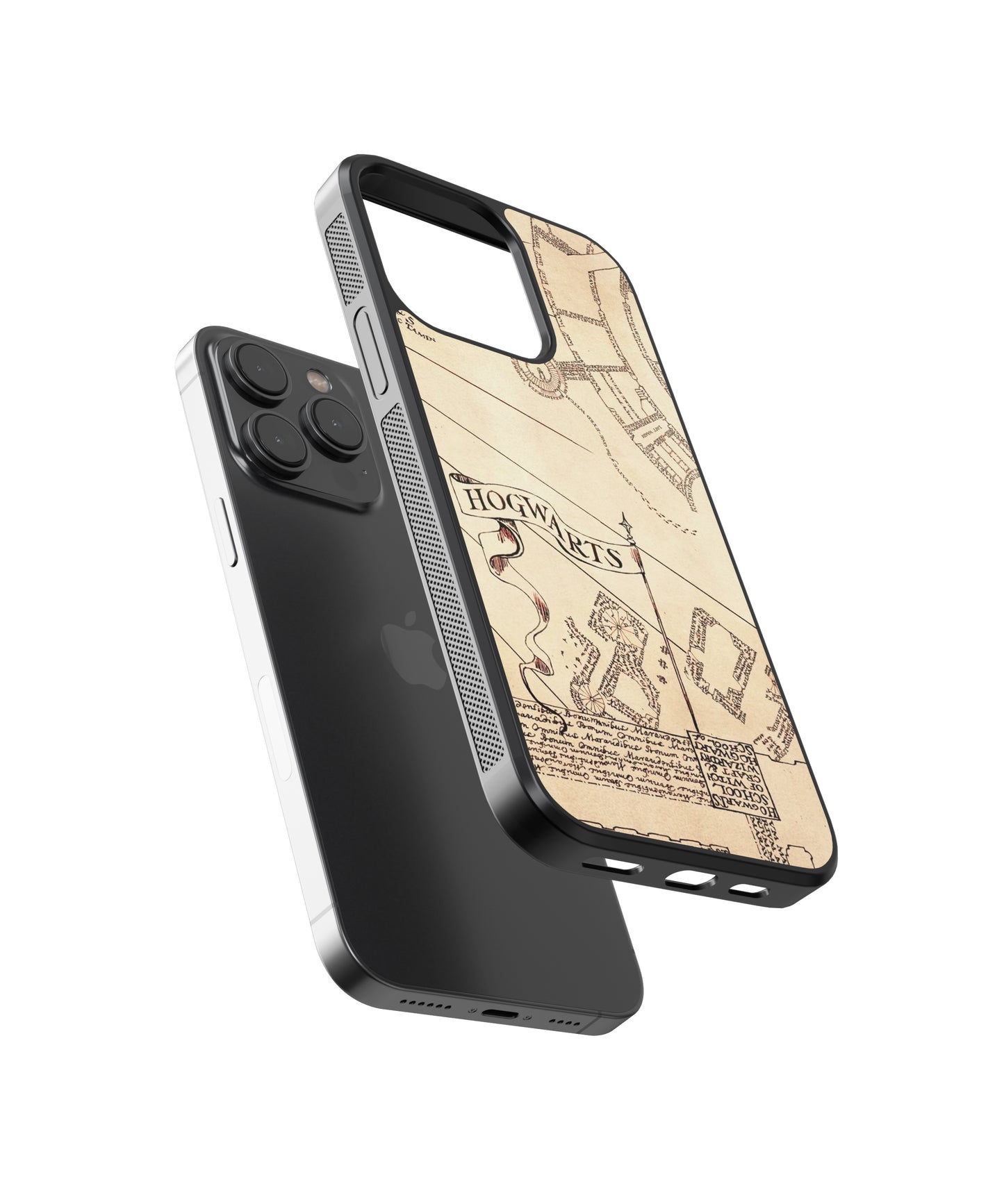 Harry Potter Map Pop Culture Glass Phone Case Cover - Aesthetic Phone Cases - Culltique