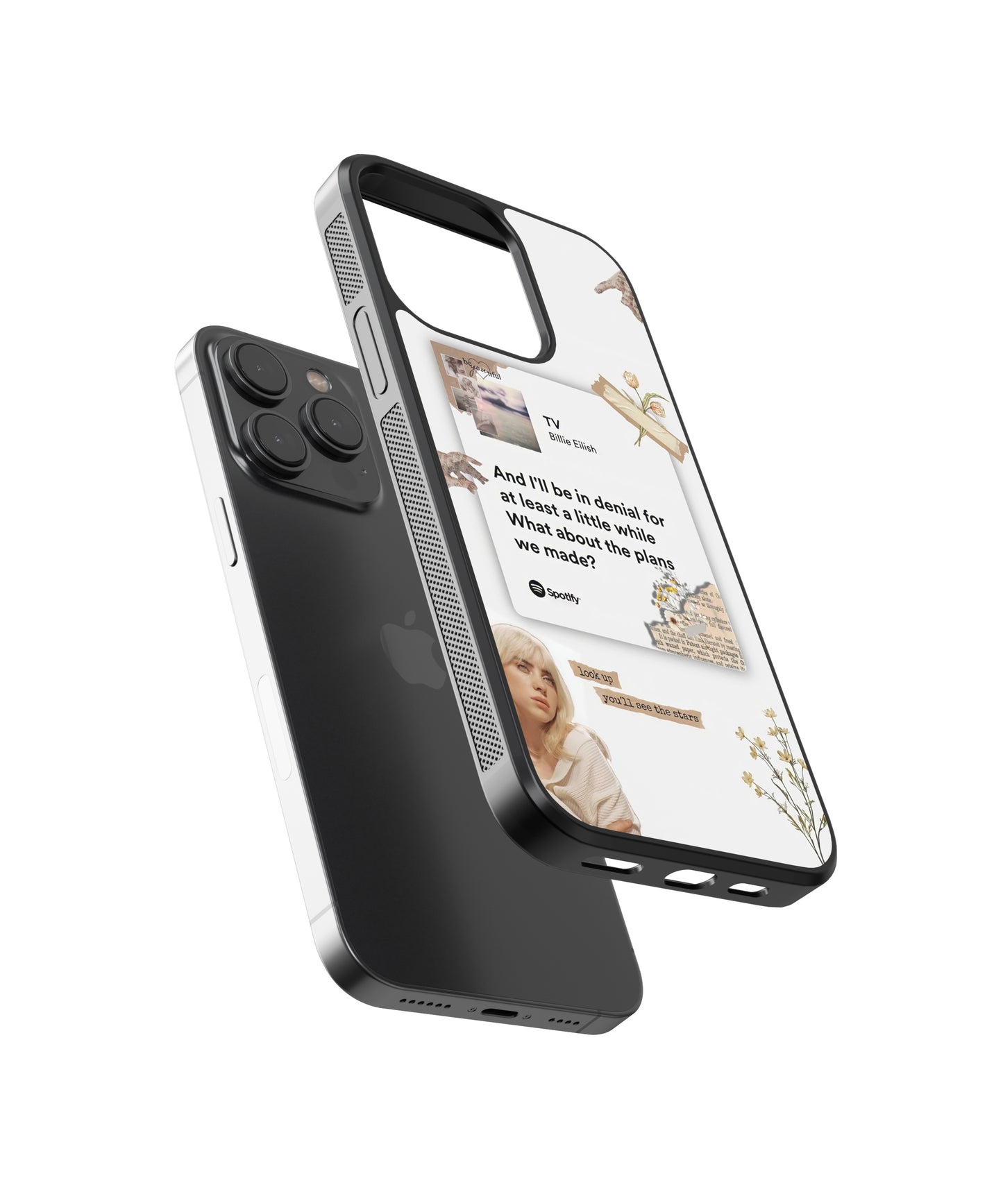 Billie Eilish TV Spotify Glass Phone Case Cover - Aesthetic Phone Cases - Culltique
